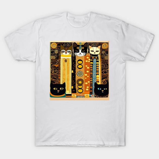 Los Gatos de Klimt - serie 04 T-Shirt by ArtisticTribute